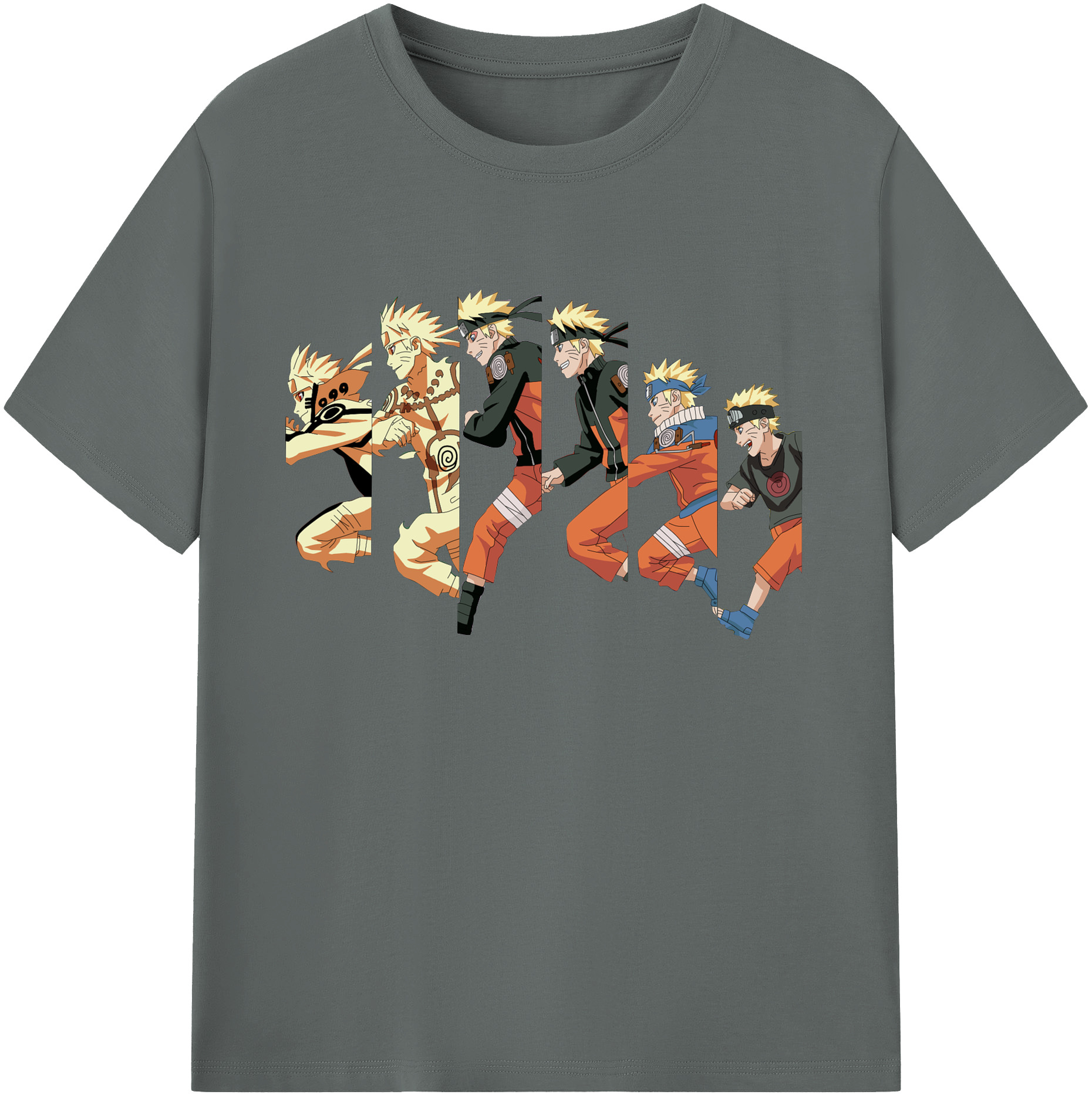 （画像用） NARUTO -ナルト- うずまき ナルト Uzumaki Naruto 綿100％ メンズ半袖Tシャツ｜肌触りやわらか＆通気性